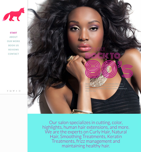 Glam Hair - One Page